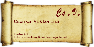 Csonka Viktorina névjegykártya